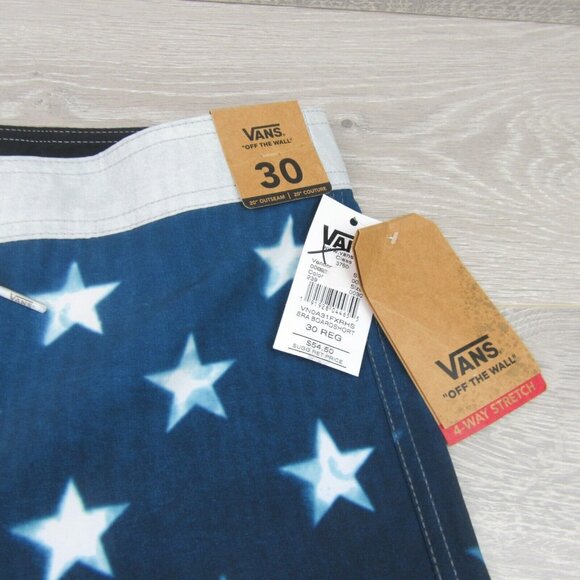 Vans Era USA American Flag Boardshort Swim Trunks Mens Size 30 NEW - Picture 3 of 13
